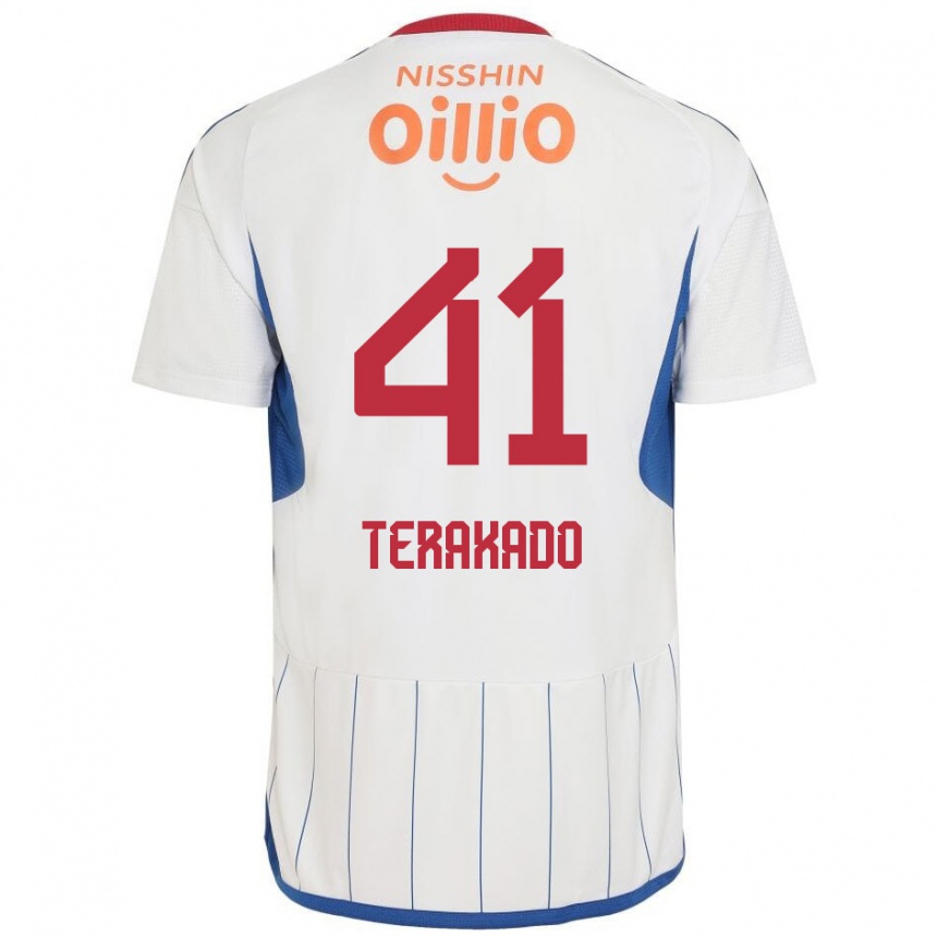 Niño Fútbol Camiseta Riku Terakado #41 Blanco Azul Rojo 2ª Equipación 2024/25 Argentina