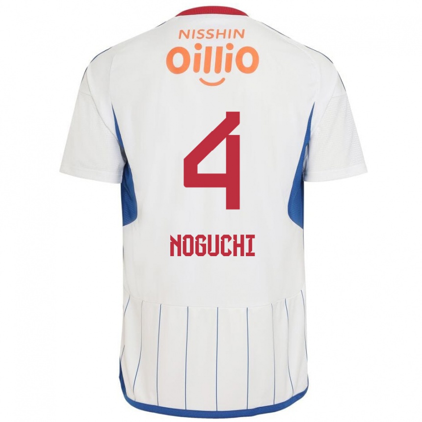 Niño Fútbol Camiseta Reno Noguchi #4 Blanco Azul Rojo 2ª Equipación 2024/25 Argentina