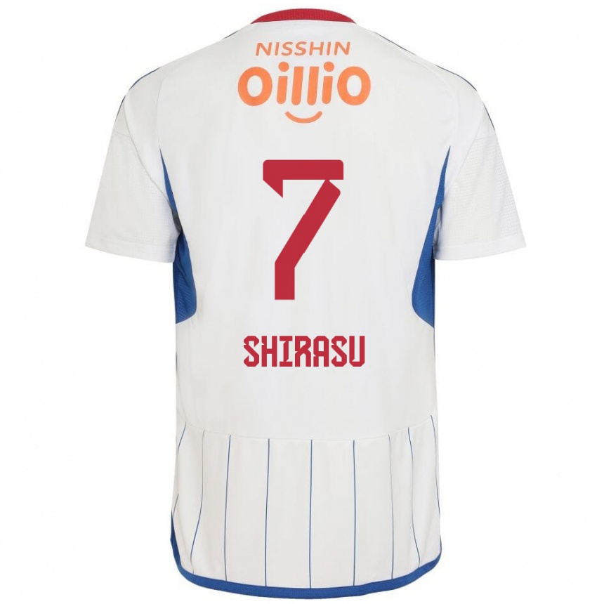 Niño Fútbol Camiseta Kento Shirasu #7 Blanco Azul Rojo 2ª Equipación 2024/25 Argentina