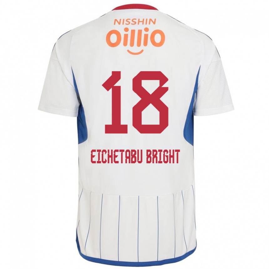 Niño Fútbol Camiseta Kai Eichetabu Bright #18 Blanco Azul Rojo 2ª Equipación 2024/25 Argentina