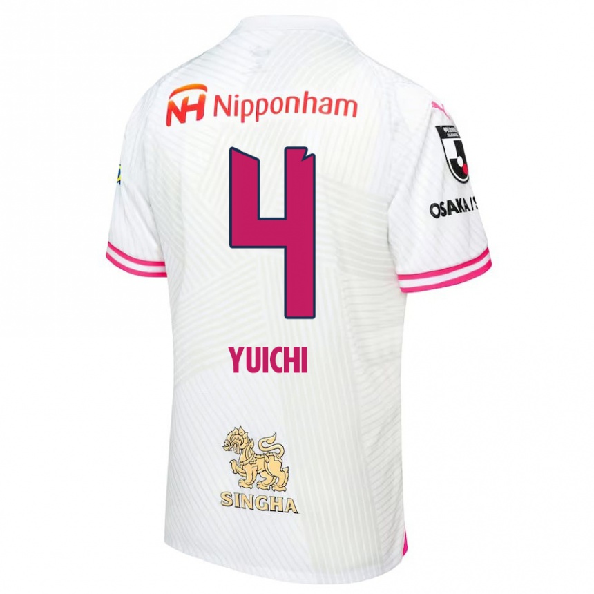 Niño Fútbol Camiseta Yuichi Hirano #4 Blanco Rosa 2ª Equipación 2024/25 Argentina