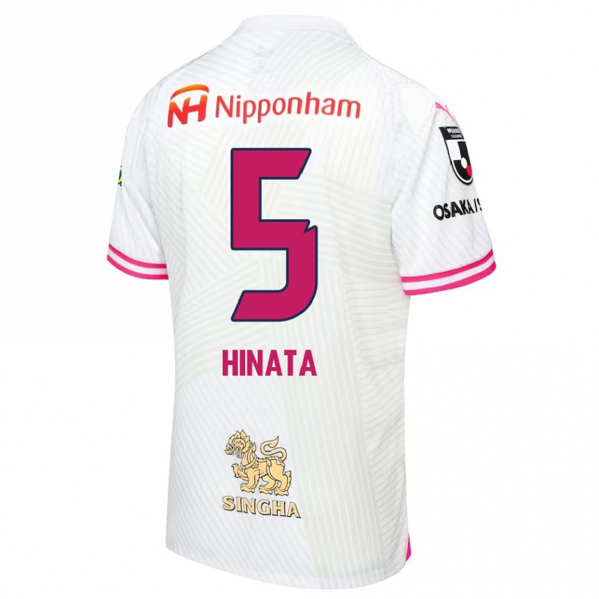 Niño Fútbol Camiseta Hinata Kida #5 Blanco Rosa 2ª Equipación 2024/25 Argentina