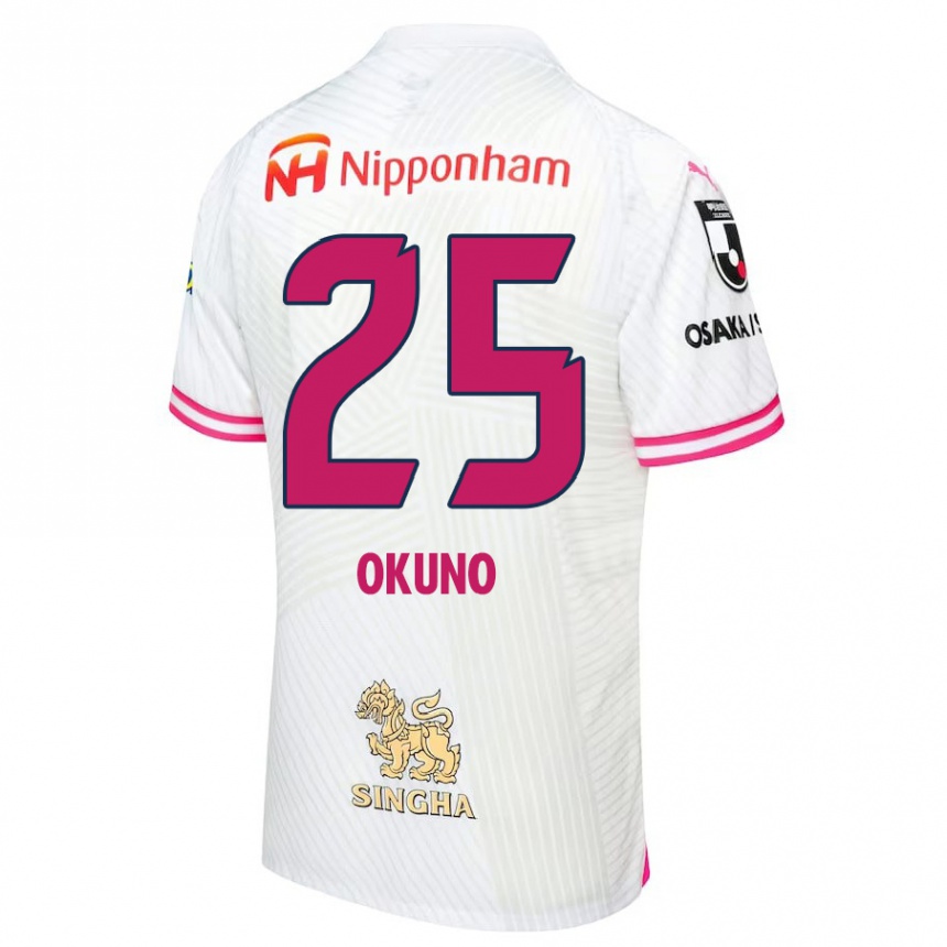 Niño Fútbol Camiseta Hiroaki Okuno #25 Blanco Rosa 2ª Equipación 2024/25 Argentina