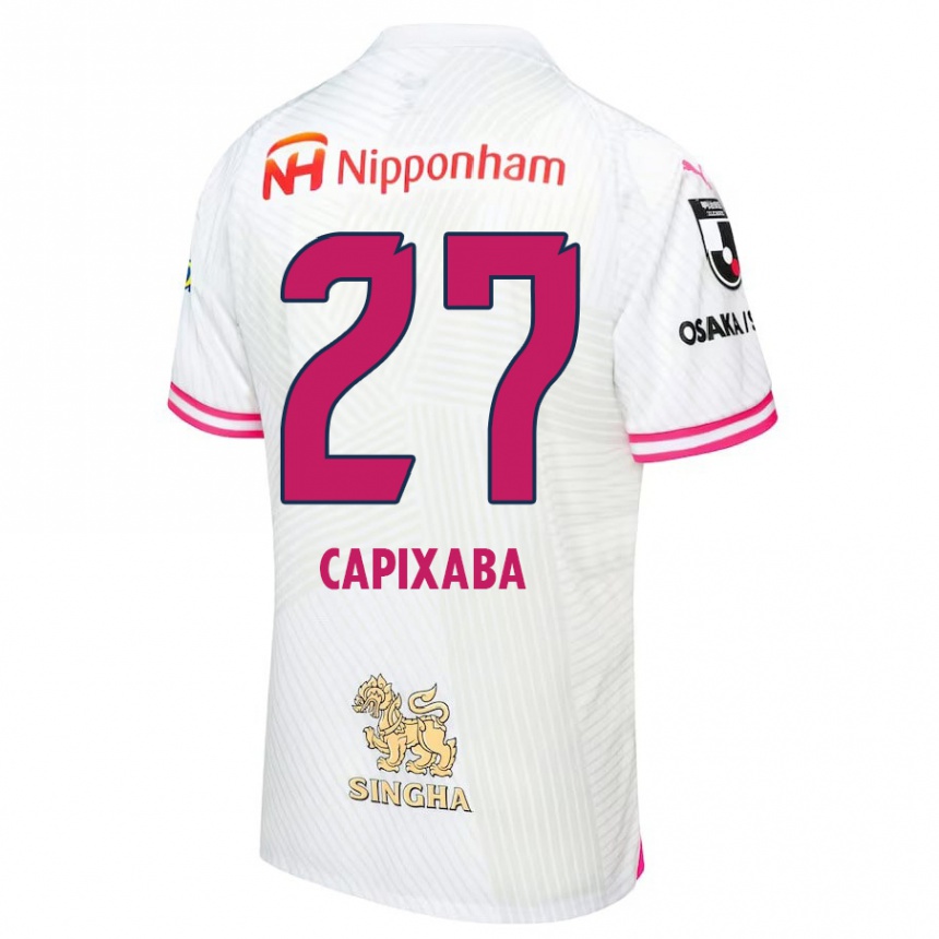 Niño Fútbol Camiseta Capixaba #27 Blanco Rosa 2ª Equipación 2024/25 Argentina