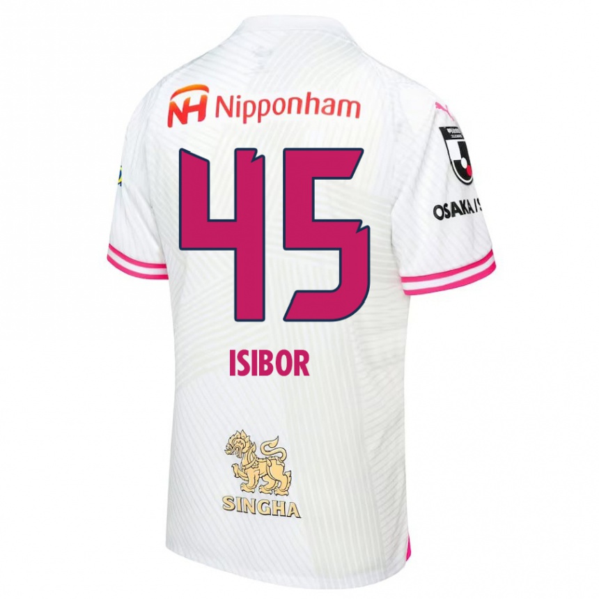 Niño Fútbol Camiseta Ken Isibor #45 Blanco Rosa 2ª Equipación 2024/25 Argentina