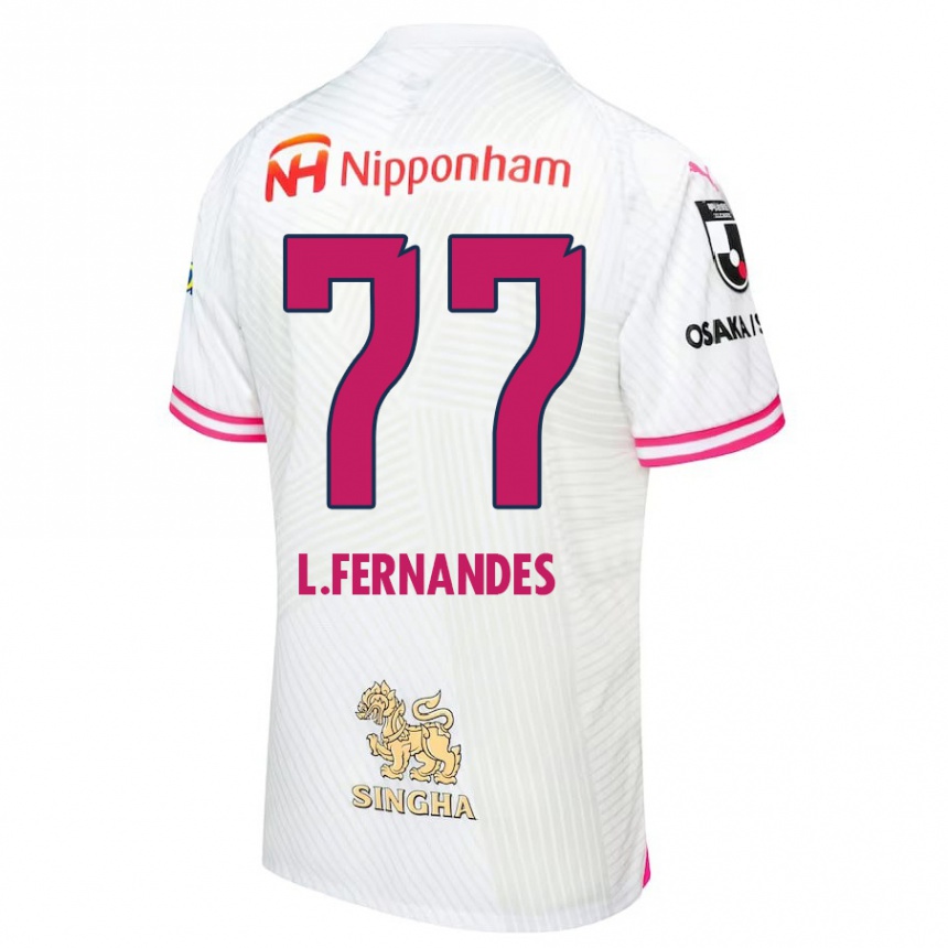 Niño Fútbol Camiseta Lucas Fernandes #77 Blanco Rosa 2ª Equipación 2024/25 Argentina