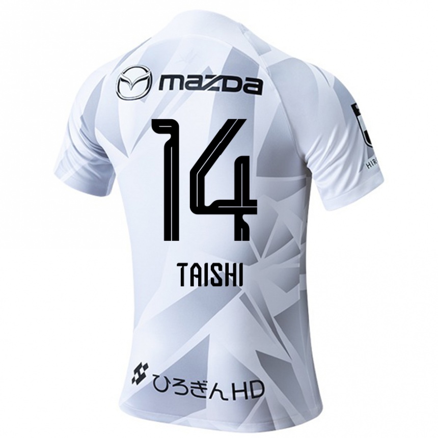 Niño Fútbol Camiseta Taishi Matsumoto #14 Blanco Gris Negro 2ª Equipación 2024/25 Argentina