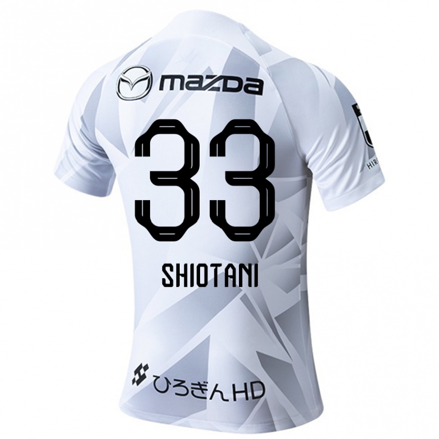 Niño Fútbol Camiseta Tsukasa Shiotani #33 Blanco Gris Negro 2ª Equipación 2024/25 Argentina