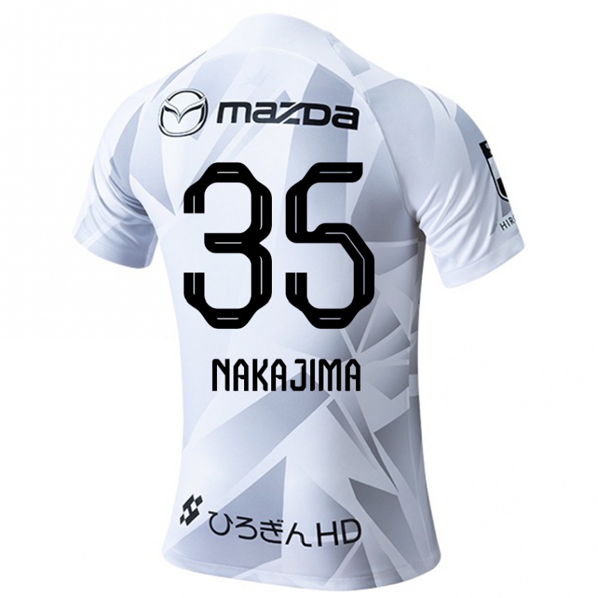 Niño Fútbol Camiseta Yotaro Nakajima #35 Blanco Gris Negro 2ª Equipación 2024/25 Argentina