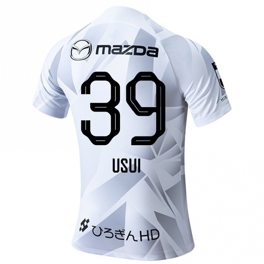 Niño Fútbol Camiseta Haruto Usui #39 Blanco Gris Negro 2ª Equipación 2024/25 Argentina