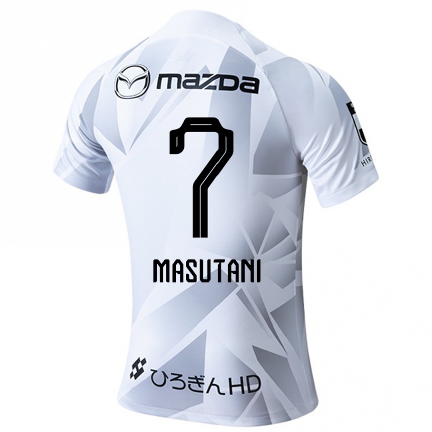 Niño Fútbol Camiseta Ayuki Masutani #7 Blanco Gris Negro 2ª Equipación 2024/25 Argentina