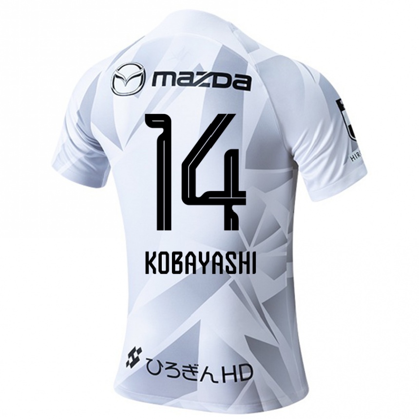 Niño Fútbol Camiseta Shimon Kobayashi #14 Blanco Gris Negro 2ª Equipación 2024/25 Argentina