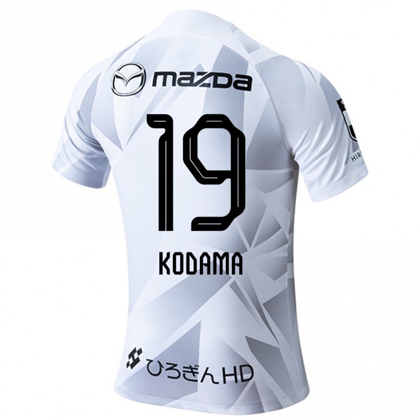 Niño Fútbol Camiseta Tsukasa Kodama #19 Blanco Gris Negro 2ª Equipación 2024/25 Argentina