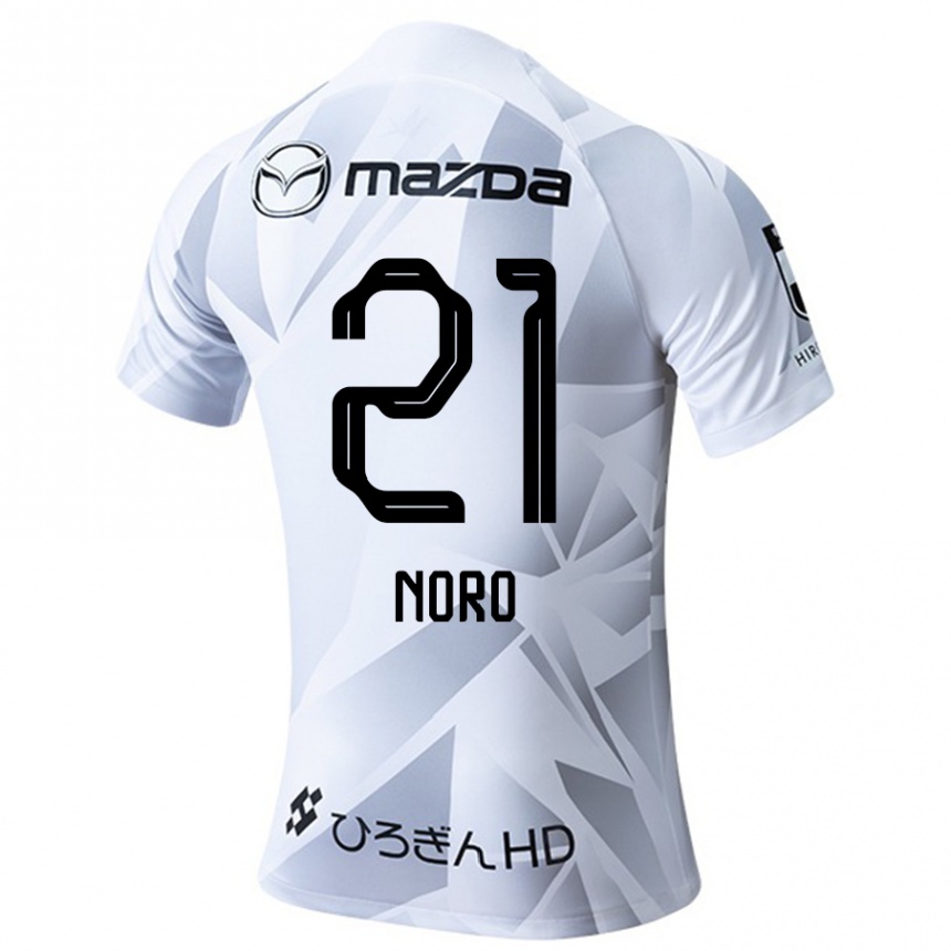 Niño Fútbol Camiseta Kaito Noro #21 Blanco Gris Negro 2ª Equipación 2024/25 Argentina