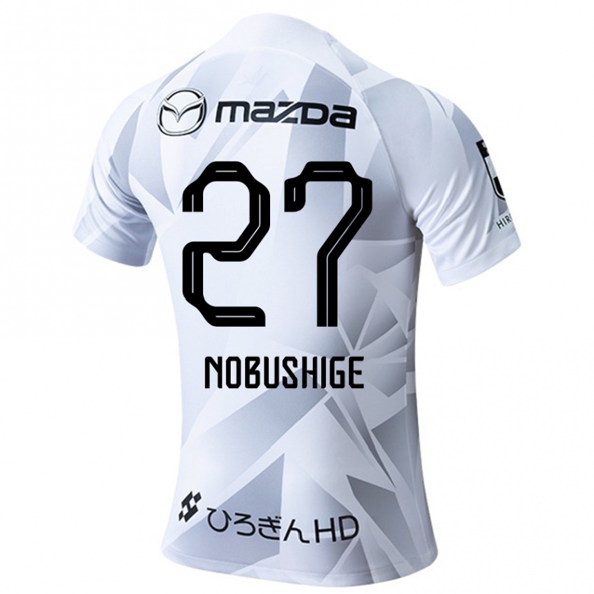 Niño Fútbol Camiseta Ryojiro Nobushige #27 Blanco Gris Negro 2ª Equipación 2024/25 Argentina