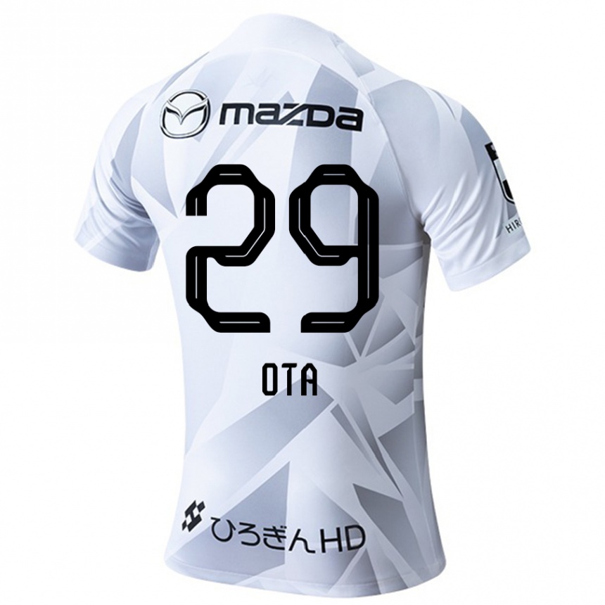 Niño Fútbol Camiseta Hiroto Ota #29 Blanco Gris Negro 2ª Equipación 2024/25 Argentina