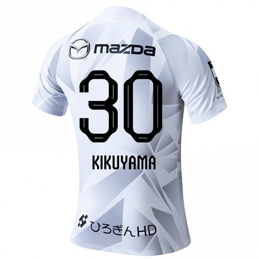 Niño Fútbol Camiseta Rio Kikuyama #30 Blanco Gris Negro 2ª Equipación 2024/25 Argentina