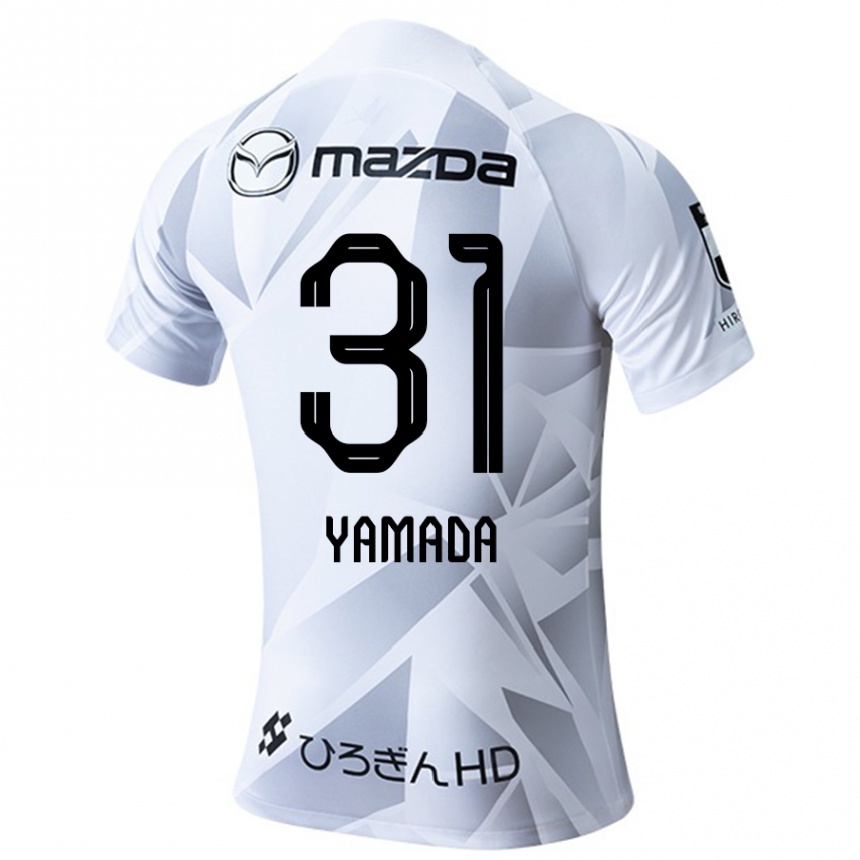 Niño Fútbol Camiseta Manato Yamada #31 Blanco Gris Negro 2ª Equipación 2024/25 Argentina