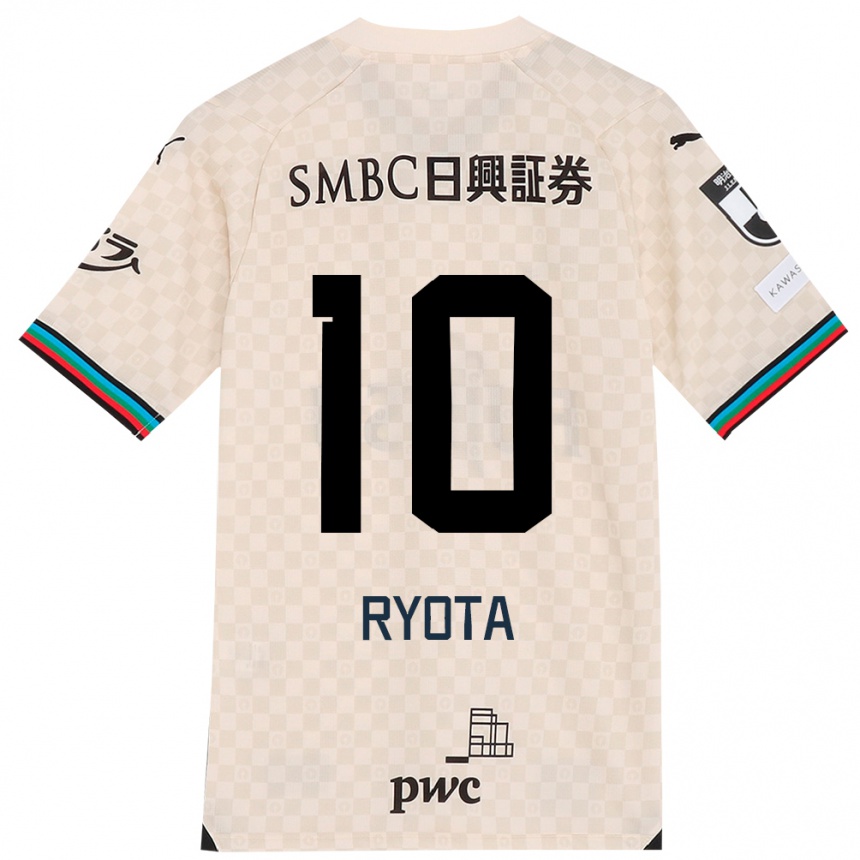 Niño Fútbol Camiseta Ryota Oshima #10 Blanco Gris 2ª Equipación 2024/25 Argentina