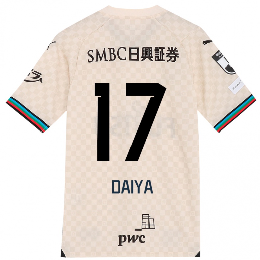 Niño Fútbol Camiseta Daiya Tono #17 Blanco Gris 2ª Equipación 2024/25 Argentina