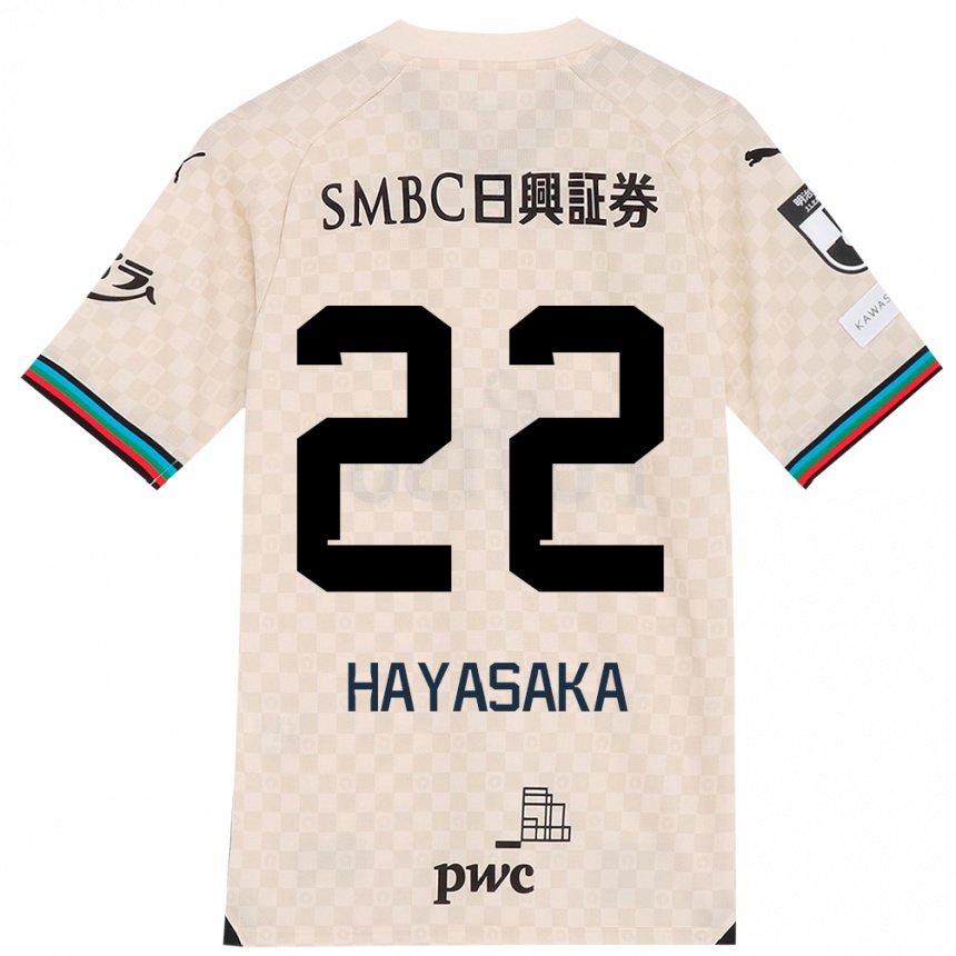 Niño Fútbol Camiseta Yuki Hayasaka #22 Blanco Gris 2ª Equipación 2024/25 Argentina