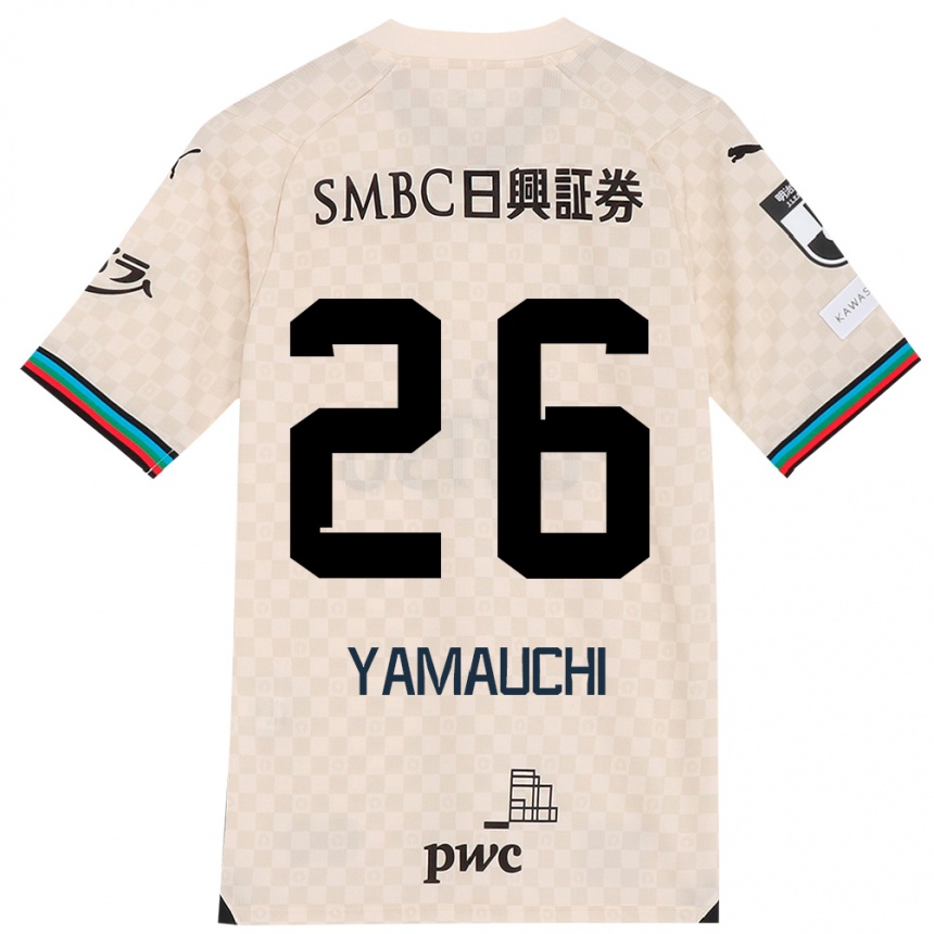 Niño Fútbol Camiseta Hinata Yamauchi #26 Blanco Gris 2ª Equipación 2024/25 Argentina