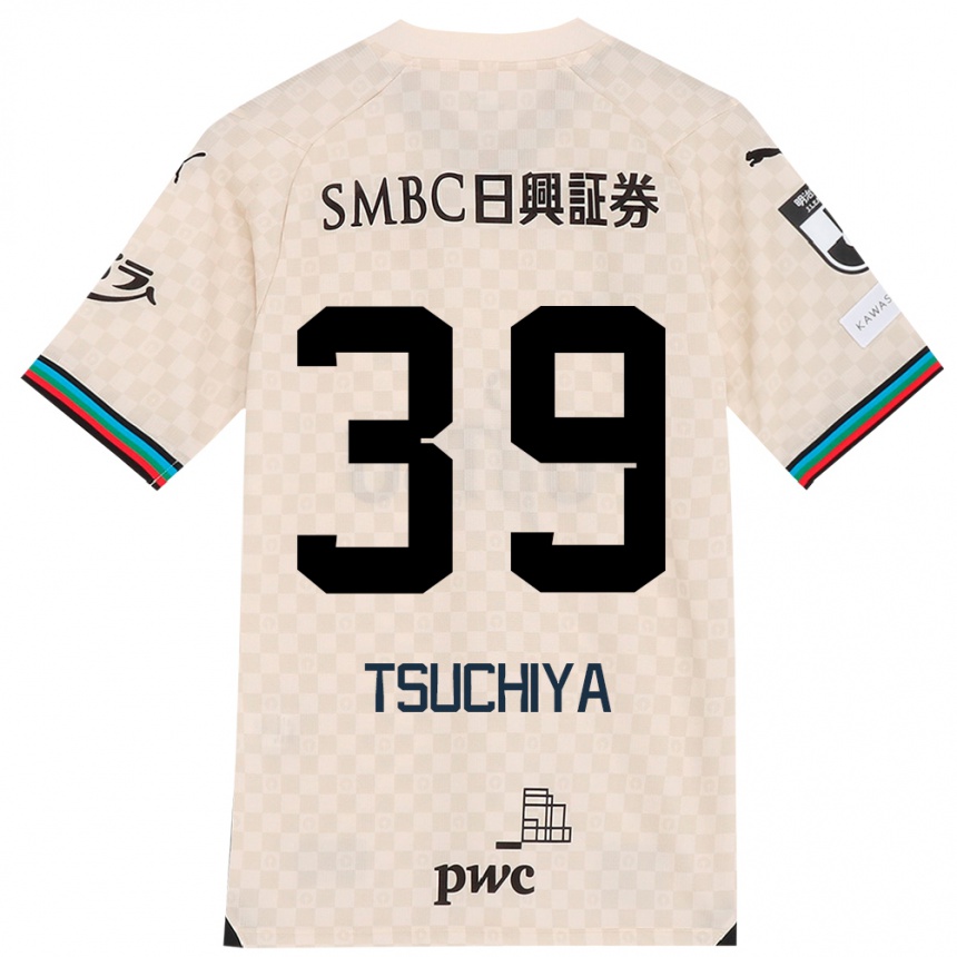 Niño Fútbol Camiseta Kaito Tsuchiya #39 Blanco Gris 2ª Equipación 2024/25 Argentina