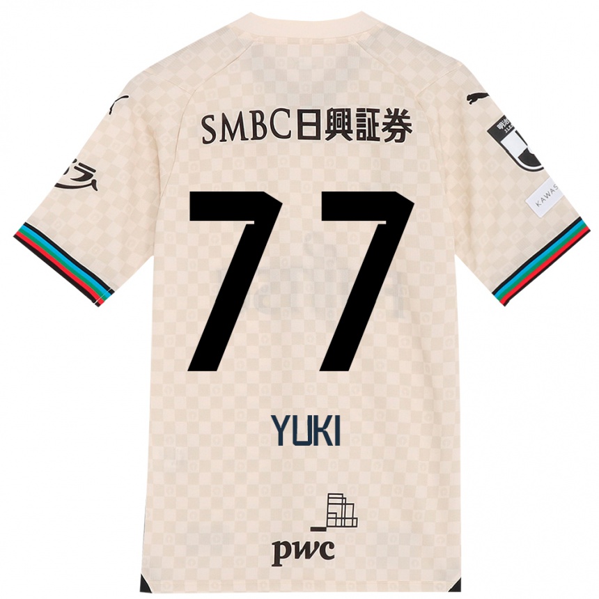 Niño Fútbol Camiseta Yuki Yamamoto #77 Blanco Gris 2ª Equipación 2024/25 Argentina