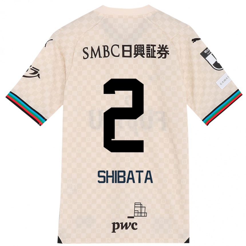 Niño Fútbol Camiseta Shotaro Shibata #2 Blanco Gris 2ª Equipación 2024/25 Argentina