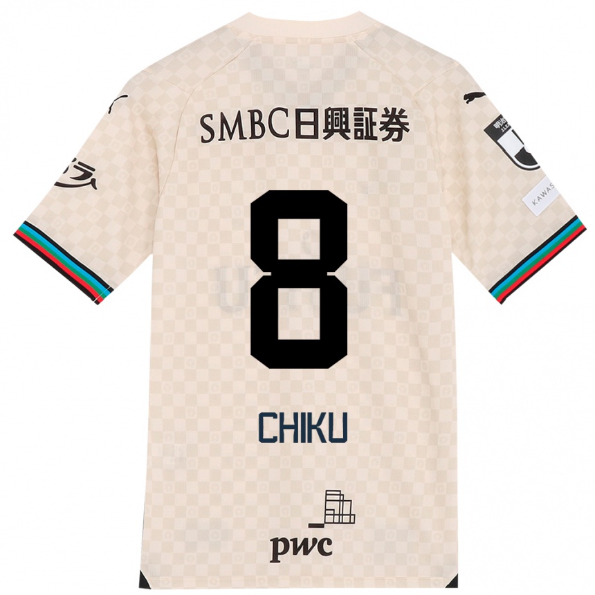 Niño Fútbol Camiseta Haruki Chiku #8 Blanco Gris 2ª Equipación 2024/25 Argentina