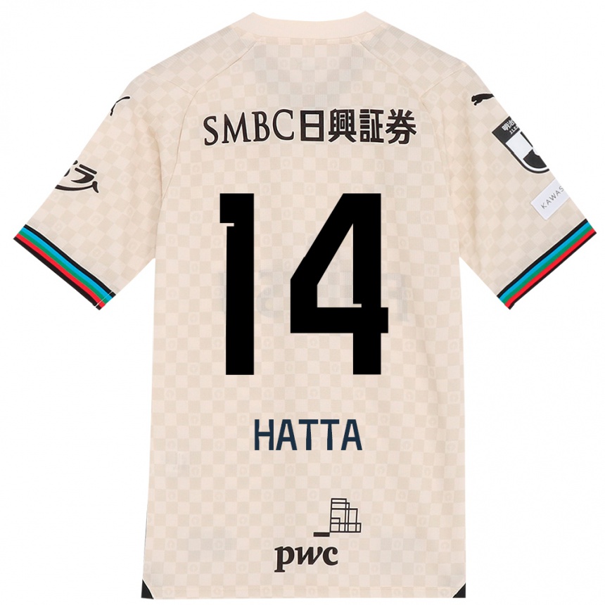 Niño Fútbol Camiseta Shuto Hatta #14 Blanco Gris 2ª Equipación 2024/25 Argentina