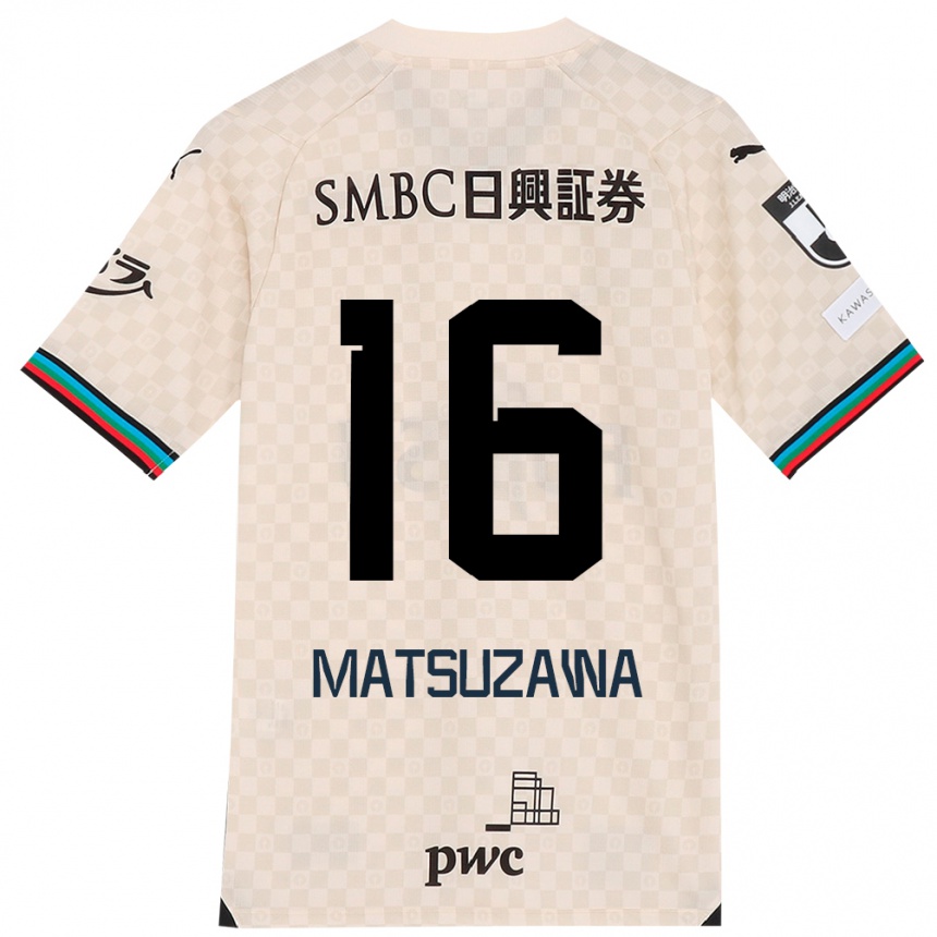 Niño Fútbol Camiseta Naoto Matsuzawa #16 Blanco Gris 2ª Equipación 2024/25 Argentina