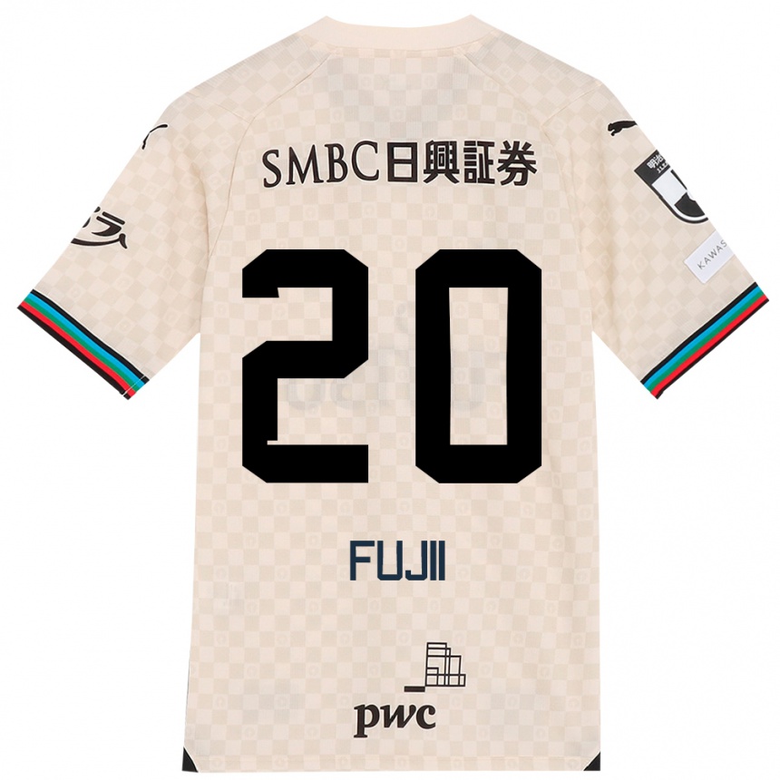 Niño Fútbol Camiseta Rensuke Fujii #20 Blanco Gris 2ª Equipación 2024/25 Argentina