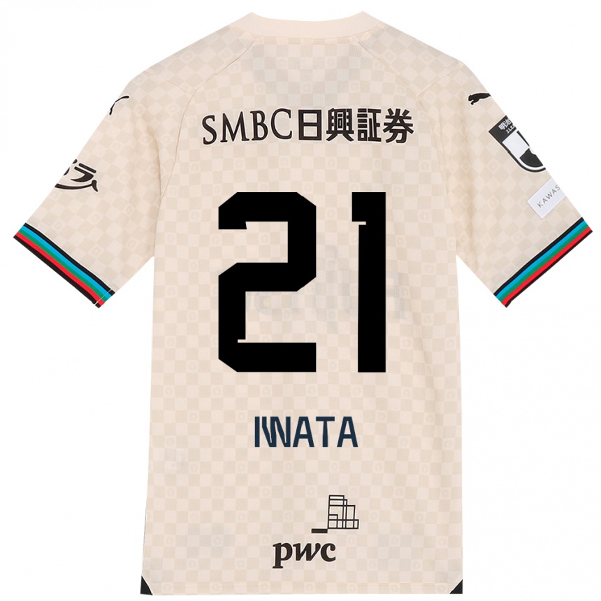 Niño Fútbol Camiseta Kantaro Iwata #21 Blanco Gris 2ª Equipación 2024/25 Argentina