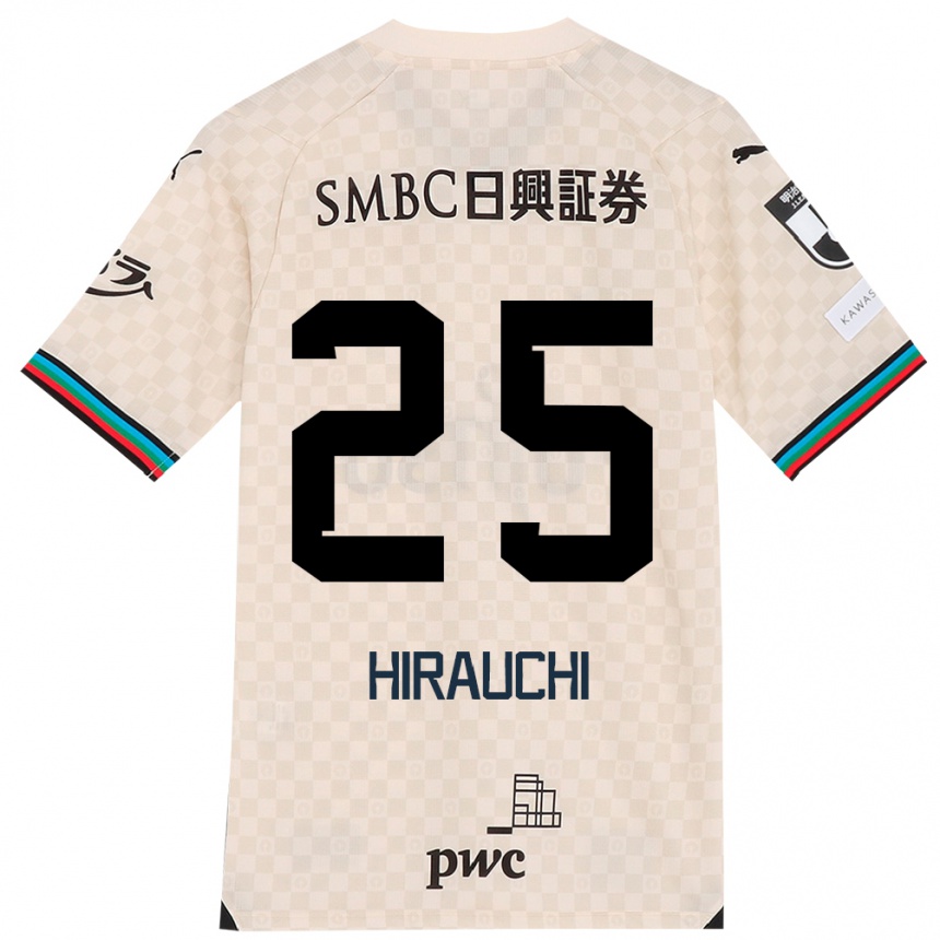 Niño Fútbol Camiseta Issei Hirauchi #25 Blanco Gris 2ª Equipación 2024/25 Argentina