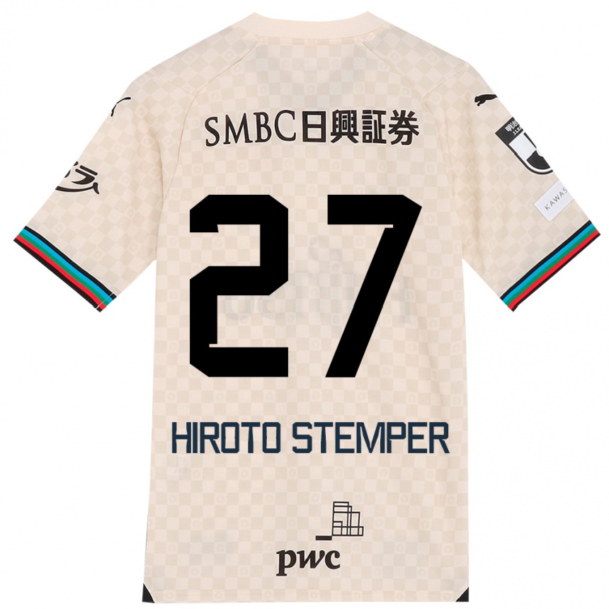 Niño Fútbol Camiseta Luka Hiroto Stemper #27 Blanco Gris 2ª Equipación 2024/25 Argentina