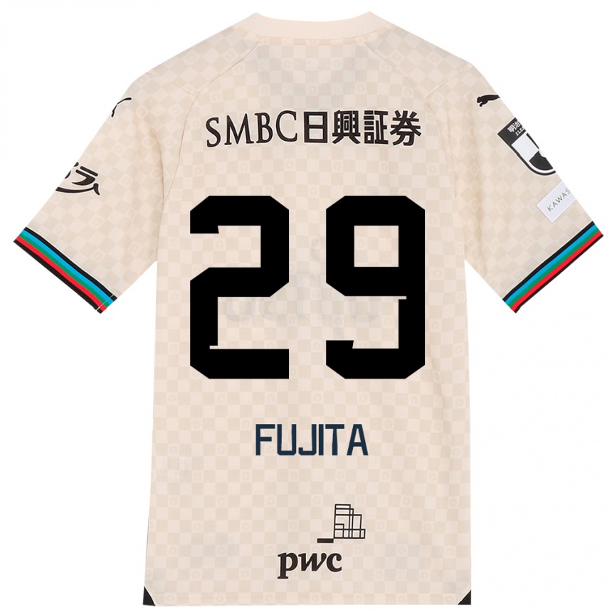 Niño Fútbol Camiseta Asuto Fujita #29 Blanco Gris 2ª Equipación 2024/25 Argentina