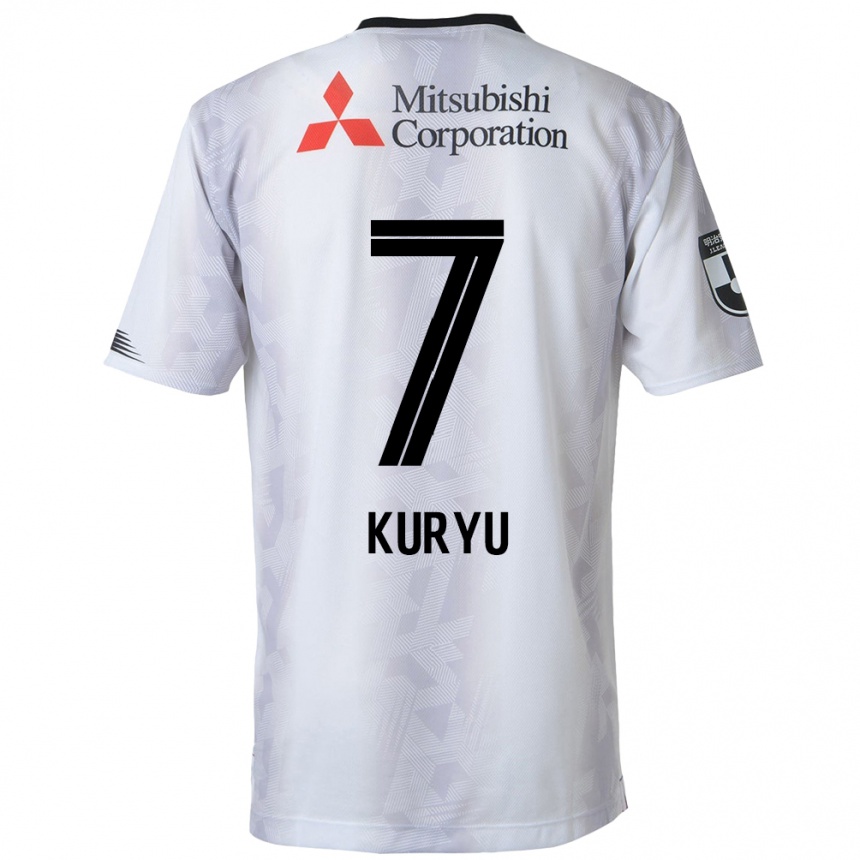 Niño Fútbol Camiseta Kuryu Matsuki #7 Blanco Negro 2ª Equipación 2024/25 Argentina