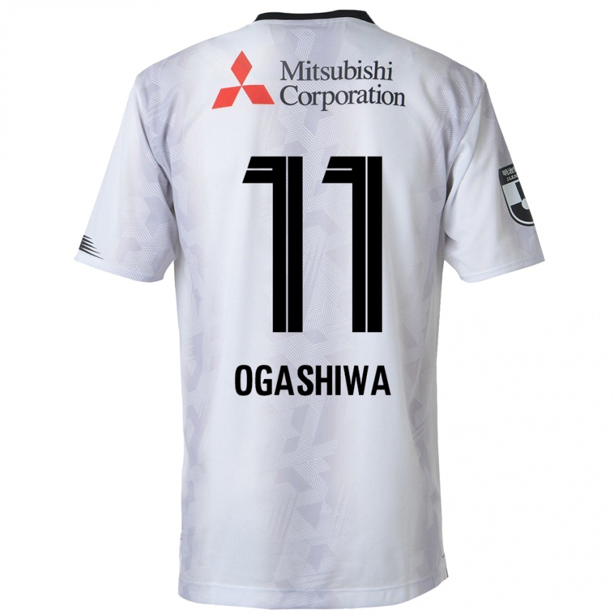 Niño Fútbol Camiseta Tsuyoshi Ogashiwa #11 Blanco Negro 2ª Equipación 2024/25 Argentina