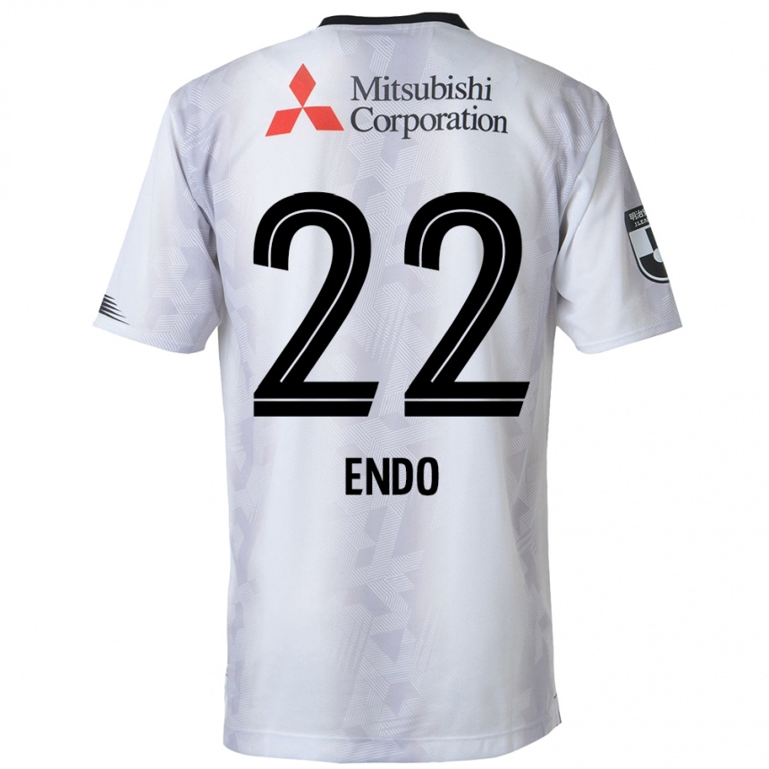 Niño Fútbol Camiseta Keita Endo #22 Blanco Negro 2ª Equipación 2024/25 Argentina