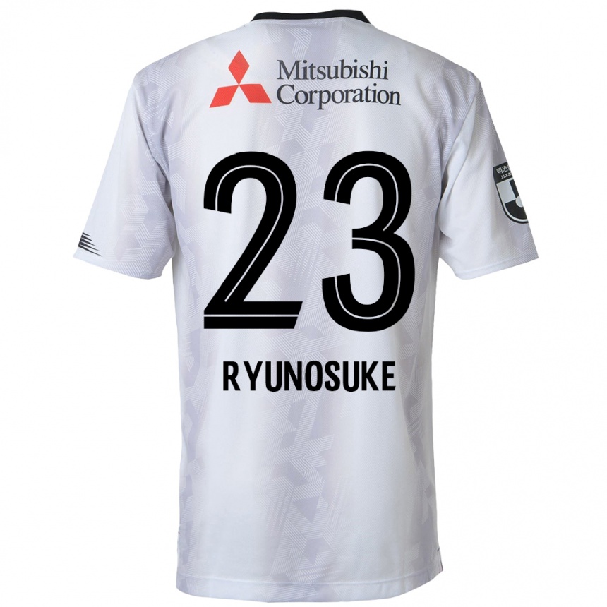 Niño Fútbol Camiseta Ryunosuke Sato #23 Blanco Negro 2ª Equipación 2024/25 Argentina