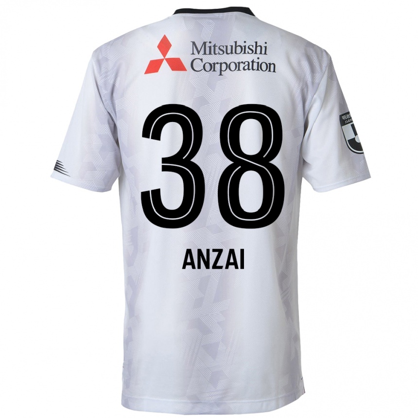 Niño Fútbol Camiseta Soma Anzai #38 Blanco Negro 2ª Equipación 2024/25 Argentina