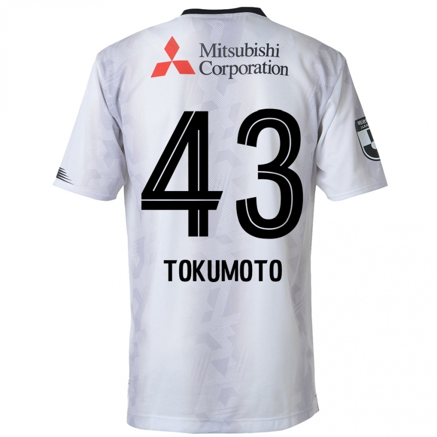 Niño Fútbol Camiseta Shuhei Tokumoto #43 Blanco Negro 2ª Equipación 2024/25 Argentina