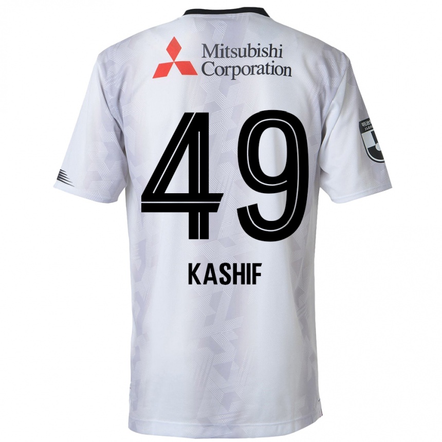 Niño Fútbol Camiseta Kashif Bangnagande #49 Blanco Negro 2ª Equipación 2024/25 Argentina