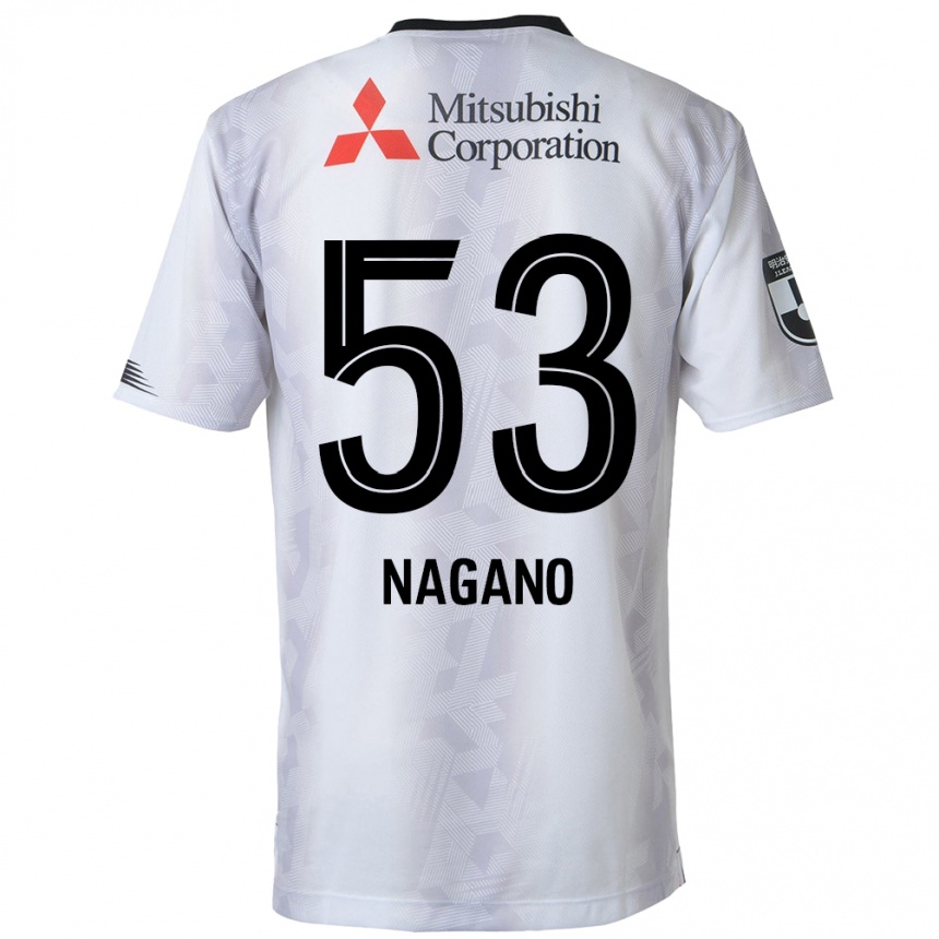 Niño Fútbol Camiseta Shuto Nagano #53 Blanco Negro 2ª Equipación 2024/25 Argentina