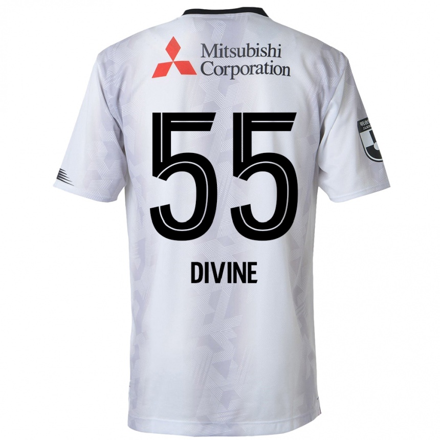 Niño Fútbol Camiseta Divine Chinedu Otani #55 Blanco Negro 2ª Equipación 2024/25 Argentina