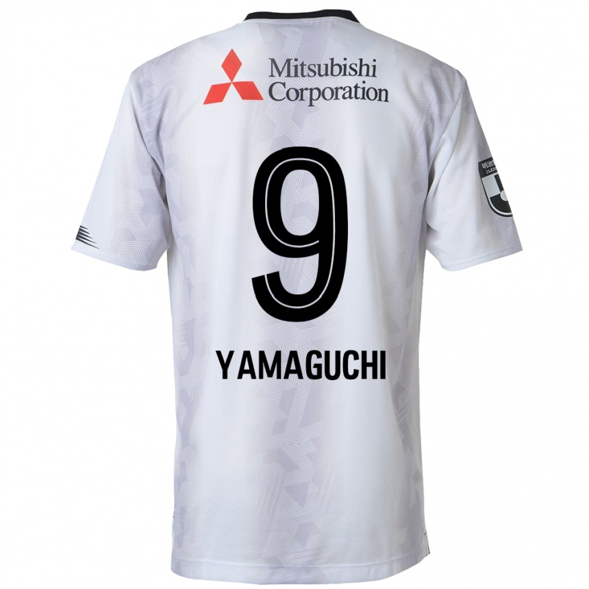 Niño Fútbol Camiseta Taiyo Yamaguchi #9 Blanco Negro 2ª Equipación 2024/25 Argentina