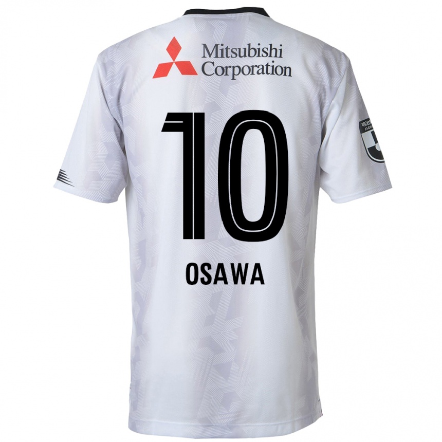 Niño Fútbol Camiseta Shuzo Osawa #10 Blanco Negro 2ª Equipación 2024/25 Argentina