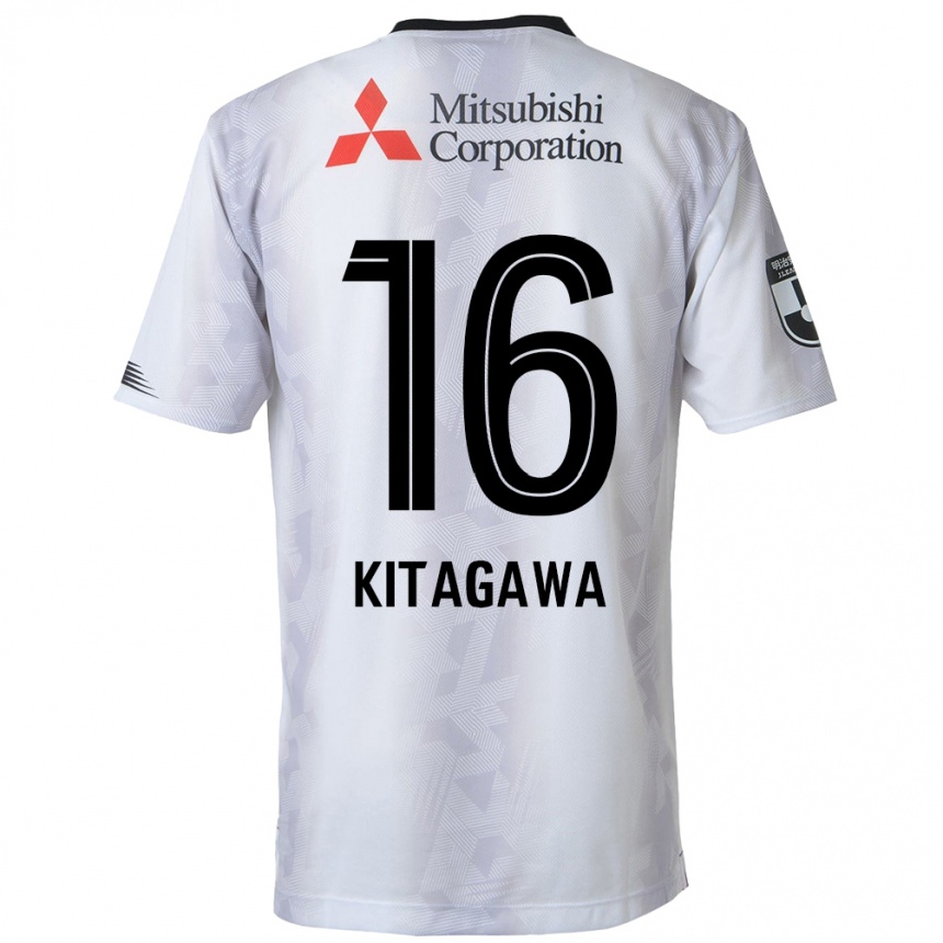 Niño Fútbol Camiseta Rento Kitagawa #16 Blanco Negro 2ª Equipación 2024/25 Argentina