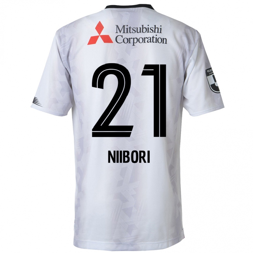 Niño Fútbol Camiseta Keita Niibori #21 Blanco Negro 2ª Equipación 2024/25 Argentina